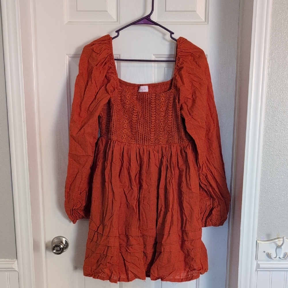 Pink Lily Rust Orange Dress